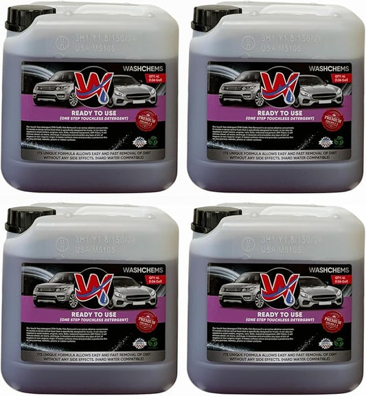 Foam Cannon Ready to Use - Touchless Car Wash Shampoo (1 Gallon, 128 oz) – No Mixing Ratio Required - Commercial Grade Auto Cleaner – Great for Cars, Trucks, Motorcycles, Mopeds, ATVs - Wash Chems (4)
