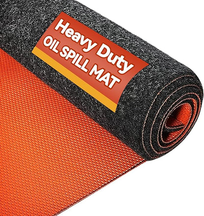 36" x 59" Heavy Duty Oil Spill Mat, Upgraded Garage Floor Mat for Under Car, 1/4" Waterproof Rubber Bottom Absorbs Oil Quickly, Washable, Reusable Oil Drip Leak Absorbent Pad