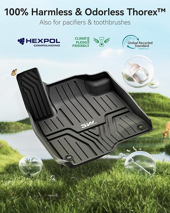 3W Floor Mats & Cargo Liner Fit for Honda HR-V 2023 2024 2025 & Acura ADX 2025, Honda HRV Accessories TPE Custom Fit Floor Liner and Cargo Liner Mat (Include Hybrid) (Not fit Premium Audio System)