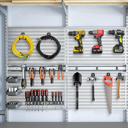 2 Pack Large Magnetic Garage Hooks Heavy Duty, Universal Indoor Outdoor Strong Storage Magnet Utility Tool Organizer Holder with Anti Slip Rubber Coating for Garden Tools,Hose,Cruise,RV,Workshop