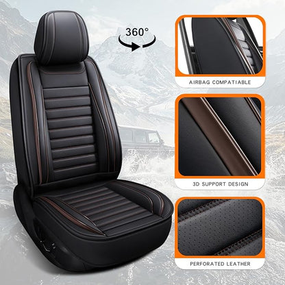 Car Seat Covers,Car Seat Protector Waterproof,Seat Covers Front, Car Seat Protectors,Automotive Seat Covers Fit for Most Cars Brown