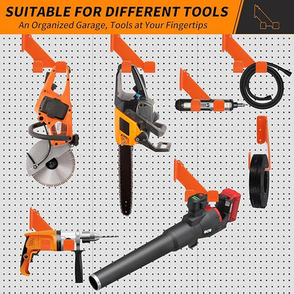 Chainsaw Hanger, 180LB Wall Mount Chainsaw Holder, Heavy Duty Chainsaw Storage Rack for Garage Organization, Mounted Garage Tool Holder for Chainsaw Accessories