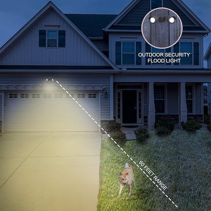 Ciata Flood Lights Outdoor, 20-Watt LED Bullet Head Security Flood Lights, Dual Head, RoHS and FCC Complaint, IP65 Rated, 1900 Lumens, 2KV Surge Protection, Die-Cast Aluminum in Bronze Finish – 4000K