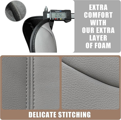 Muslogy Center Console Cover Compatible with Honda Pilot 2023 2024 2025, 2024 2025 2026 Ridgeline/Passport Accessories Armrest Pad Lid Cushion Console Protector Vegan Leather Extra Soft(Gray)