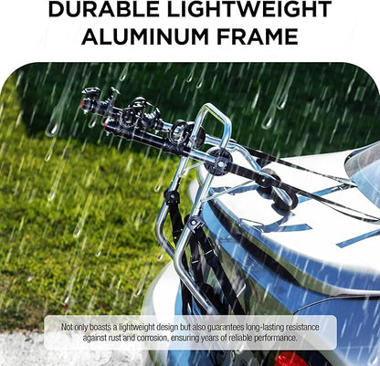 Rockland Aluminum 2-Bike Rack, 70 lbs Capacity, Lightweight Trunk Mount Bike Rack with Hooks and Loops, Fits 2" Receiver for Cars SUVs Minivans
