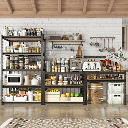 REIBII 2000LBS Garage Shelving Heavy Duty Storage Shelves 72" H Metal Shelving for Garage Shelves Adjustable Metal Shelf for Basement Pantry 35.5" W x 72" H x 15.8" D