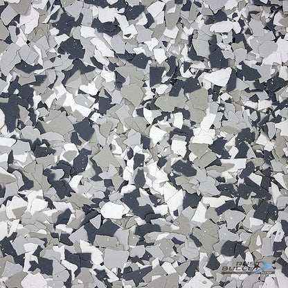 RUST BULLET Decorative Color Flakes - Incognito Blend - Customize Concrete Floors with 1 LB of Durable, UV-Resistant Vinyl Chips for Stunning, Long-Lasting Designs