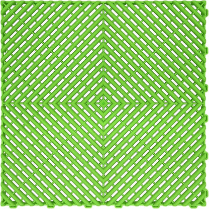 15.7"x15.7" Garage Flooring Tiles, Non-Slip Interlocking Plastic Garage Floor Mat, Garage Organization & Garage Storage, Vented Pattern (Sublime, 25PCS)