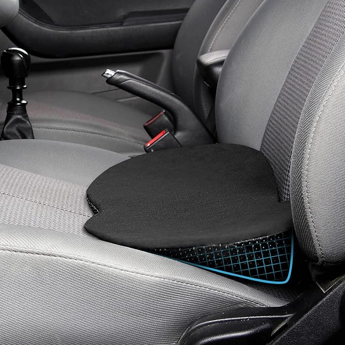 Car Seat Cushion - Memory Foam Car Seat Pad - Sciatica & Lower Back Pain Relief - Car Seat Cushions for Driving - Road Trip Essentials for Drivers(Classic Black)