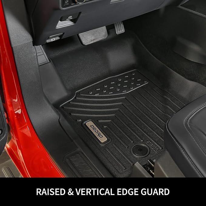 OEDRO Floor Mats Fit for 2010-2017 Chevrolet Equinox/2010-2017 GMC Terrain, All-Weather Car Floor mats TPE Custom Fit Front & 2nd Seat 2 Row Liner Set, Black