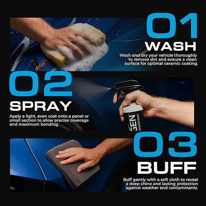 Nexgen Ceramic Spray Silicon Dioxide — Easy to Apply, Ceramic Coating Spray — Professional-Grade Protective Sealant Polish for Cars, RVs, Motorcycles, Boats, and ATVs — 8oz Bottle