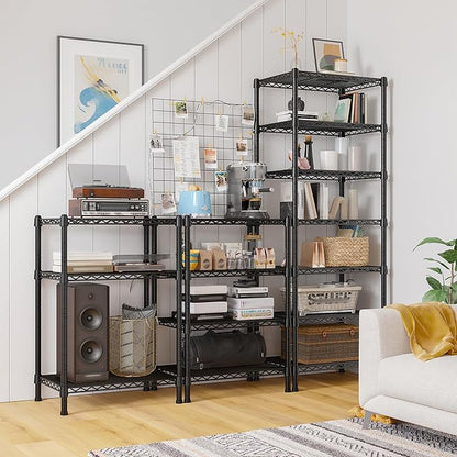 REIBII 7-Tier Metal Shelving Unit, 71’’H x 18’’W x 18’’D, 1176 LBS Weight Capacity, Adjustable Garage Shelving for Storage, Heavy Duty Shelves for Kitchen, Living Room, Bathroom etc.