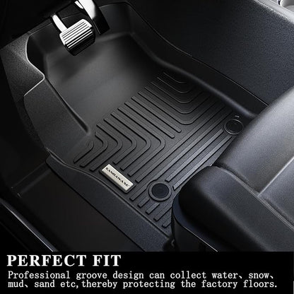 Floor Mats & Trunk Mat for 2021-2024 2025 Ford Bronco Sport Only Fit Sport Version(Non Hybrid) TPE All Weather Protection 2 Rows Car Floor Liners