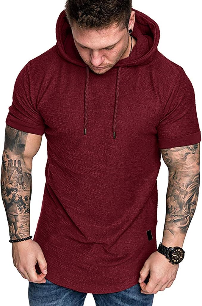 Lexiart Mens Fashion Athletic Hoodies Sport Sweatshirt Solid Color Fleece Pullover