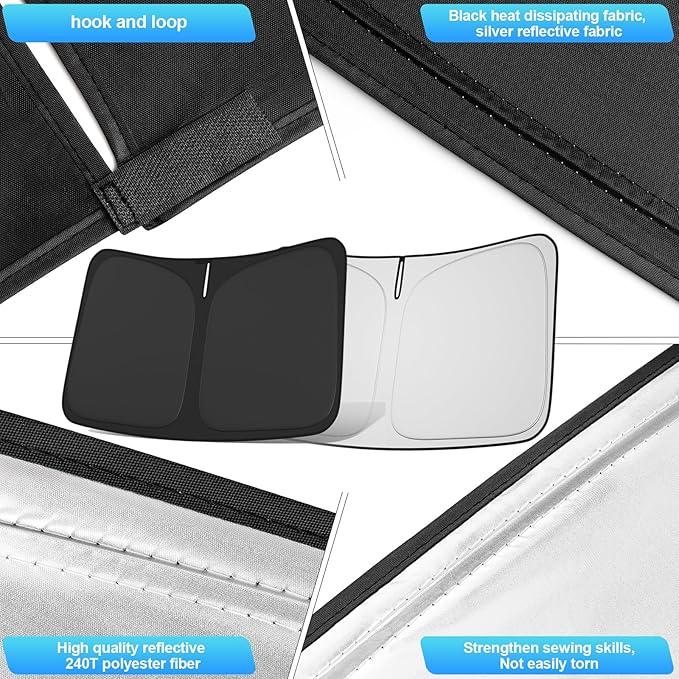 Windshield Sun Shade for Altima 2019-2025 Custom Fit Foldable Front Window Sunshade Sun Visor Protector Block UV Rays Keep Your Car Cooler for