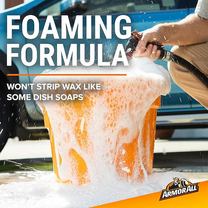 Armor All Foam Action Car Wash Soap, Cleaning Concentrate for Cars, Trucks, and Motorcycles, 64 Fl Oz Bottles (Pack of 4)