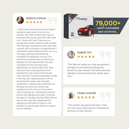 LoJack for Cars | GPS Tracker for Vehicles No Monthly Fee | Anti Theft Car Device | Professional Installation Included | Integrated with Law Enforcement (3 Years of Service)