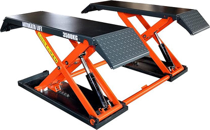 Mid Rise Scissor Lift 8000lbs Penumatic Release Auto Lift 220V/1PH Automotive Lift for Home Shop Garage