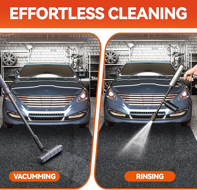 36" x 59" Heavy Duty Oil Spill Mat, Upgraded Garage Floor Mat for Under Car, 1/4" Waterproof Rubber Bottom Absorbs Oil Quickly, Washable, Reusable Oil Drip Leak Absorbent Pad