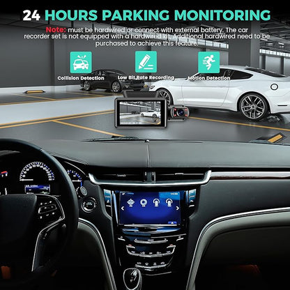 Dual Dash Camera for Cars, Dash Cam Front and Inside, 1440P Dashcam Front + 720P Inside Car Camera, 3'' Car Monitor with 32G SD Card, Night Vision G-Sensor Loop Recording Essential Car Accessories