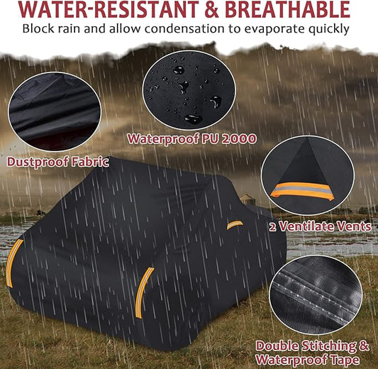 StarknightMT Ryker Cover, Full Cover Compatible with Can-Am Ryker 900 600 Sport Rally Edition All-Weather PU Waterproof Cover for Indoor Outdoor Snow Rain Dust Sun Protection Accessories Vent