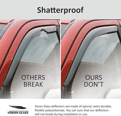 Voron Glass in-Channel Extra Durable Rain Guards for Toyota Sequoia 2023-2025, Window Deflectors, Vent Window Visors, 4 Pieces - 200556