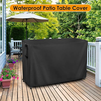 Kingling Outdoor Table Cover for Outdoor Bar Table, 78 Inch Waterproof Patio Bar Table Cover Outdoor Prep Table Covers - 78''L x 36''W x 43''H