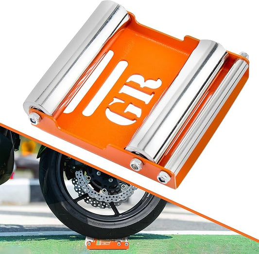 Grand Pitstop Motorcycle Wheel Cleaning Stand - Paddock Stand Replacement - Wheel Roller Stand for tire Cleaning & Chain Lubrication - GRoller Medium (Bikes < 485 lb & Tyre Width <180 mm)
