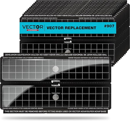 Catchmaster Vector Trap Replacement, UV Light Fly Traps for Home, Unscented Sticky Gnat Glue Boards for House, UV Lamp Insect & Mosquito Killer Refill, Adhesive Bug Light Boards, 12-Pack Black
