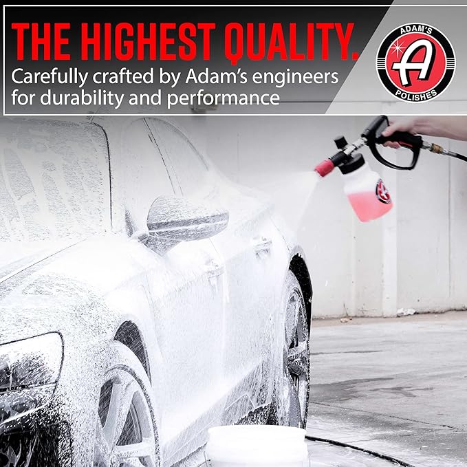 Adam's Polishes Premium Foam Cannon - Custom Snow Foam Cannon Soap Sprayer for Car Wash | Sprayer Cannister for Pressure Washer
