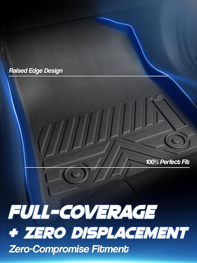 Car Floor Mats for Hyundai Elantra 2021-2025 (Not for Hybrid) & Elantra N 2022-2025 Accessories,TPE All Weather Protection Floor Mats,Custom Fit 1st&2nd Row Car Floor Liners Set,Black