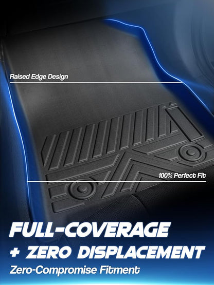 Car Floor Mats for Hyundai Elantra 2021-2025 (Not for Hybrid) & Elantra N 2022-2025 Accessories,TPE All Weather Protection Floor Mats,Custom Fit 1st&2nd Row Car Floor Liners Set,Black