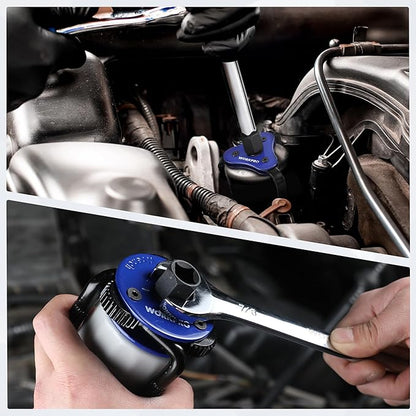 WORKPRO Universal Oil Filter Wrench & Removal Tool, Adjustable Oil Filter Change Set, Ideal for Engine, Conduit, & Fittings
