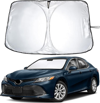 Econour Windshield Sun Shade for 2012-2017 Toyota Camry Custom Fit Sun Shield Screen Foldable Sun Visor Protector Blocks UV Rays Keep Your Car Cooler