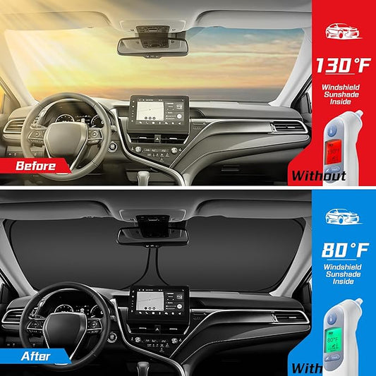 ARISMOTOR Windshield Sun Shade for S-ubaru Forester 2019-2024, Custom Fit Foldable Front Window Sunshade Sun Visor Protector, Block UV Rays Keep Your Car Cooler