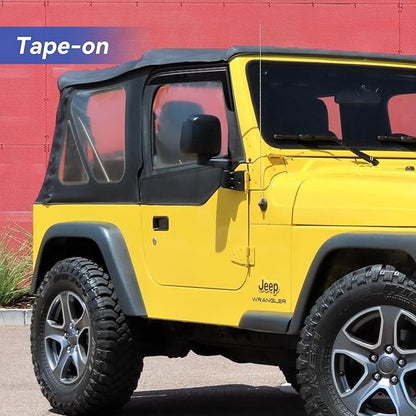 Window Visors Rain Guards Shield for 1997-2006 Jeep Wrangler, Out-Channel Window Vent Wind Deflectors Visors Shades for 97-06 Wrangler TJ, 2PCS