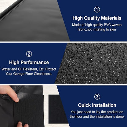 Garage Car Mat, Non-Slip Garage Floor Mat, Heavy Duty Waterproof Containment Mat for Snow Ice Water and Mud (7'9" x 16')