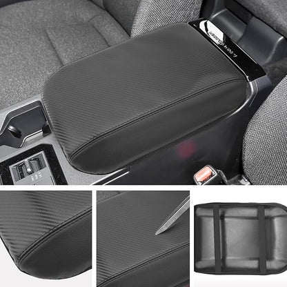 SXCY for 2024 2025 Land Cruiser Armrest Cover for Toyota Land Cruiser 2025 Center Console Cover 2024 2025 Land Cruiser Center Console Cover for 2025 Land Cruiser (Black Carbon Fiber (Thin))