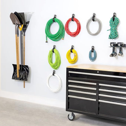 StoreYourBoard Garage Garden Tool Wall Mount Hook, Garage Organization and Storage, Shovel & Rake Hangers Yard Tool Rack, Industrial Steel Holds 50 Pounds