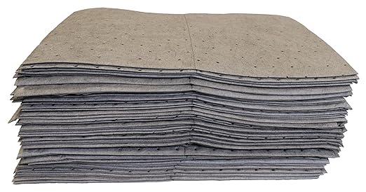 Oil-Dri L90907 15" W x 19" L Universal Heavy Weight Bonded Perforated Pads (50 Mats/Box)