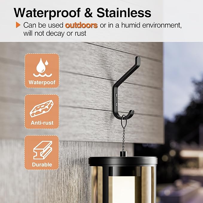 Coat Hooks Wall Mount for Hanging: 20LB Sturdy Hanger for Backpack, Towel, Bag, for Closet, Bathroom, Door, Mushroom, Stainless Black 4 Pack, 3.75"
