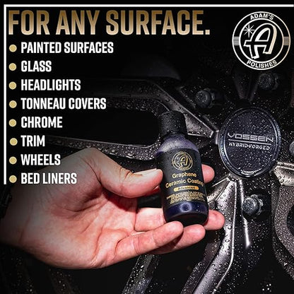Adam's Advanced Graphene Ceramic Coating (Standard Kit) - 10H Graphene Coating for Auto Detailing, 9+ Years of Car Protection & Patented UV Technology