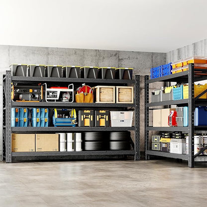 48" W Storage Shelves 3000lbs Garage Metal Shelving Heavy Duty Garage Shelves Adjustable Storage Shelves for Industrial, Factory,48" W X 24" D X 69" H