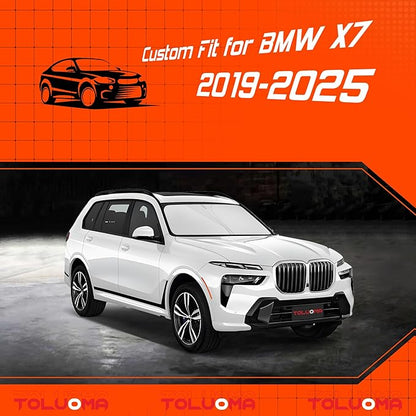 Custom Fit Windshield Sun Shade for BMW X7 2019-2025 - Full Coverage, 210T Reflective Fabric, Double-Layer Design - Blocks 99% UV Rays, Keeps Car Cool, Easy to Install and Store