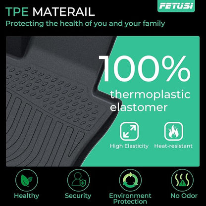 Floor Mats & Cargo Liner Set Custom Fit for Mazda CX-70,CX 70 PHEV 2025 All Weather Protection for Car Mats Anti-Slip TPE Odorless Floor Liners Mazda CX-70 Accessories Waterproof Trunk Mat, Black