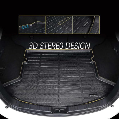 KELCSEECS® Floor Mats & Cargo Liner Custom for Acura RDX 2013 2014 2015,All Weather Protection TPE Floor Liners Front& Rear Row Full Set RDX Accessories Black