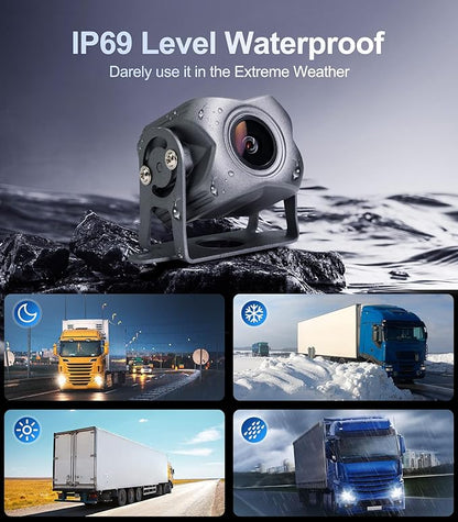 6-Channel 1080P Dash Cam Backup Camera System with 10.33 Inch Touch Screen Parking Monitor, Back Up Camera Car Radio for RV/Truck/Trailer/Van/SUV/Cars,Wireless Carplay/Android Auto/WiFi/Bluetooth/FM