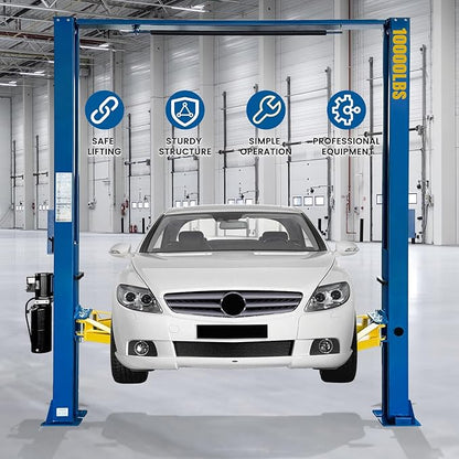 110V Two Post Car Lift 10,000 LBS Overhead Heavy Duty 2 Posts Auto Hoist Truck Lift for Garage