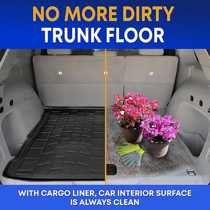 Premium Cargo Liner for Jeep Grand Cherokee 2011-2021 - 100% Protection - Custom Fit Car Trunk Mat - All-Season Black Cargo Mat - 3D Shaped Laser Measured Trunk Liners for Jeep Grand Cherokee