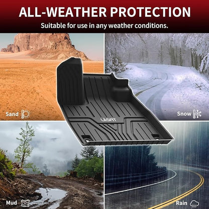 LASFIT Floor Mats for Honda Pilot 2023 2024 2025 (7&8 Seats), All Weather Custom Fit TPE Odorless Anti-Slip Floor Liner 1st & 2nd & 3rd Row, Black
